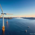 노르웨이에서의 비즈니스 기회 - A breathtaking panoramic view of a Norwegian fjord, bathed in soft, early morning light. In the fore...